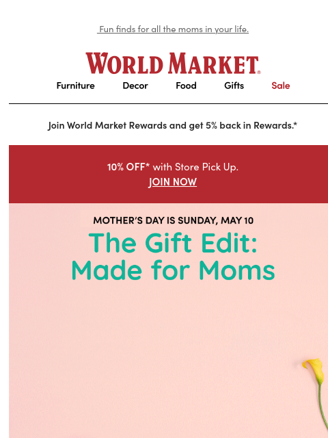 emailworldmarket newsletter: Mother’s Day gifting made easy 🥂💐🛍️