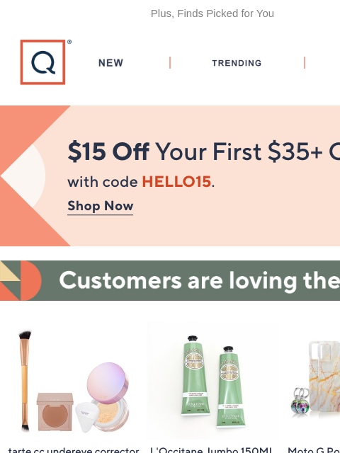 qvcemail newsletter: $15 Off is waiting for you!