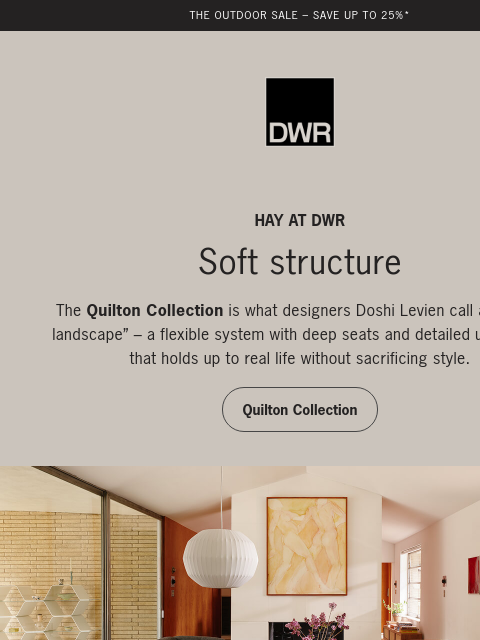 dwr newsletter: Make yourself comfortable