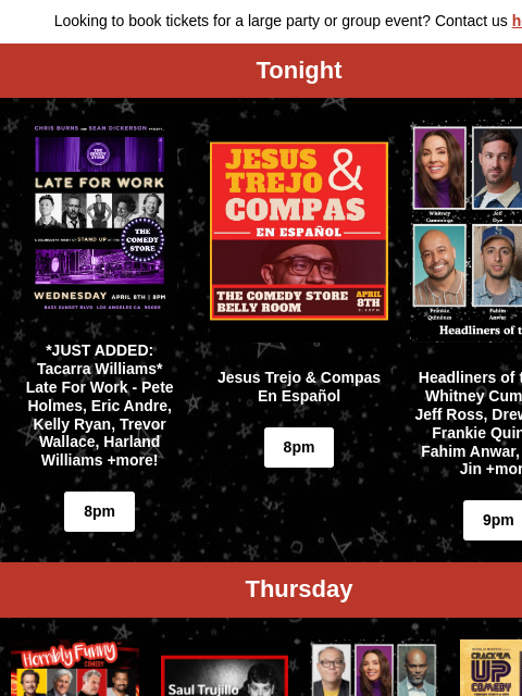 hive newsletter: Lineups for the Week are Out Now!