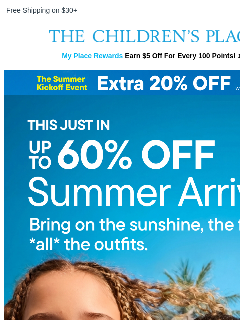 childrensplace newsletter: This Just In! NEW Summer Arrivals