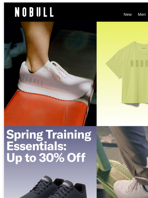 nobullproject newsletter: Up to 30% Off Spring Training Essentials