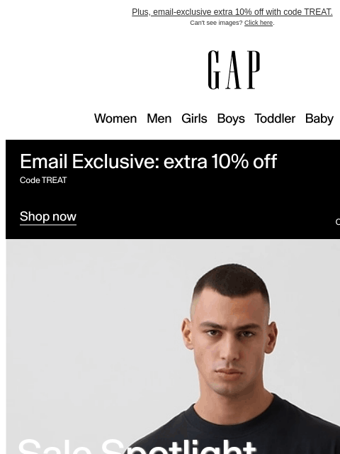 gap newsletter: Sale upgrade is here: extra 40% off