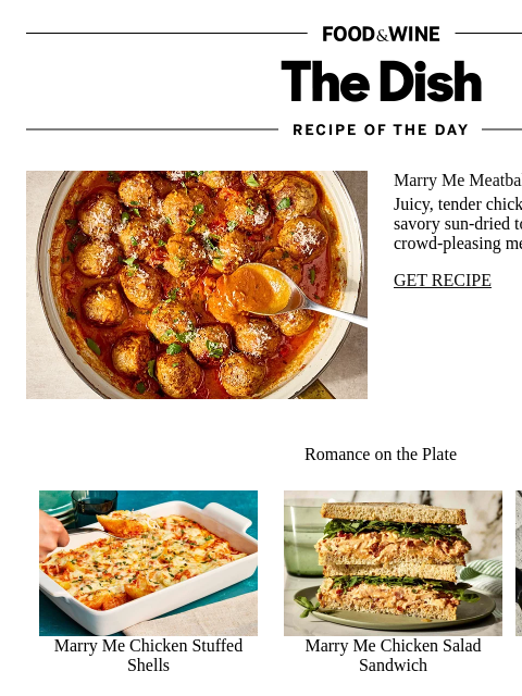 foodandwine newsletter: Marry Me Meatballs