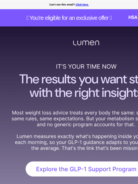 lumen newsletter: The weight loss variable nobody talks about
