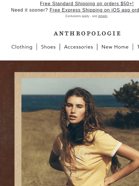 anthropologie newsletter: The Festival Shop 🎤🎶
