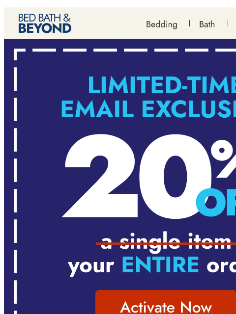 bedbathandbeyond newsletter: Your email-exclusive offer is inside...