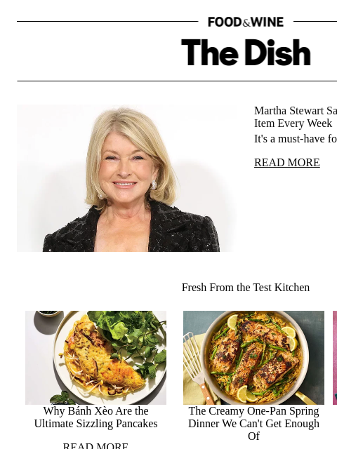 foodandwine newsletter: Martha Stewart Says to Replace This Kitchen Item E...
