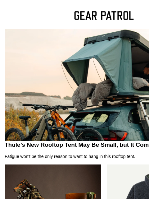gearpatrol newsletter: This Rooftop Tent Comes with a Sofa
