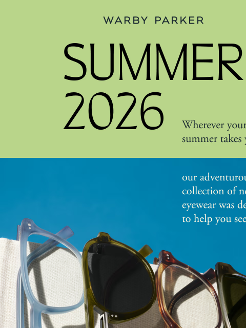 warbyparker newsletter: Introducing Summer 2026