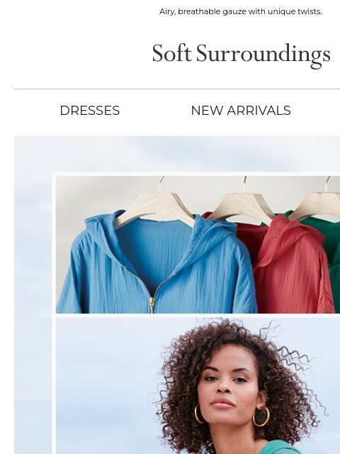 softsurroundings newsletter: Yes, It's Gauze