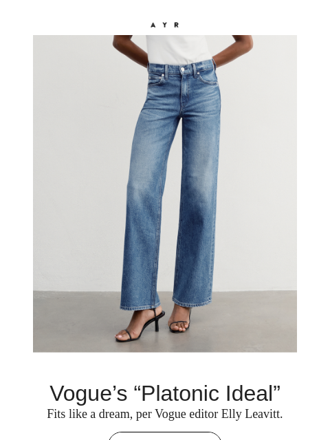 ayr newsletter: Vogue’s favorite jean is back