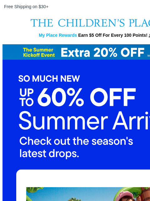 childrensplace newsletter: Bright Summer Looks Just Dropped! 🌴😎