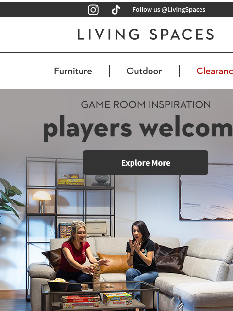 livingspaces newsletter: Ready, Set, Go! | Game Room Catalog Time