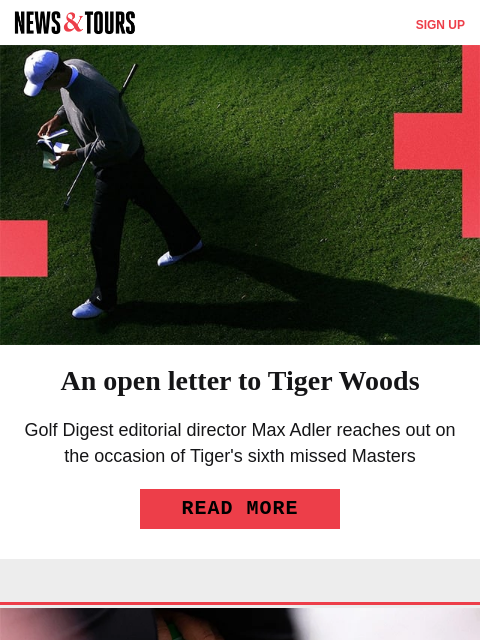 golfdigest newsletter: Rory's reward for winning Masters has finally arri...