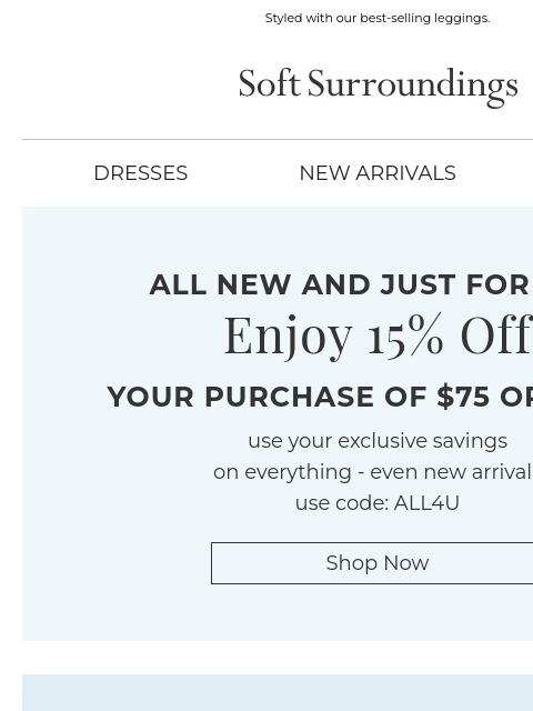 softsurroundings newsletter: New Tunics, Distinctly Yours