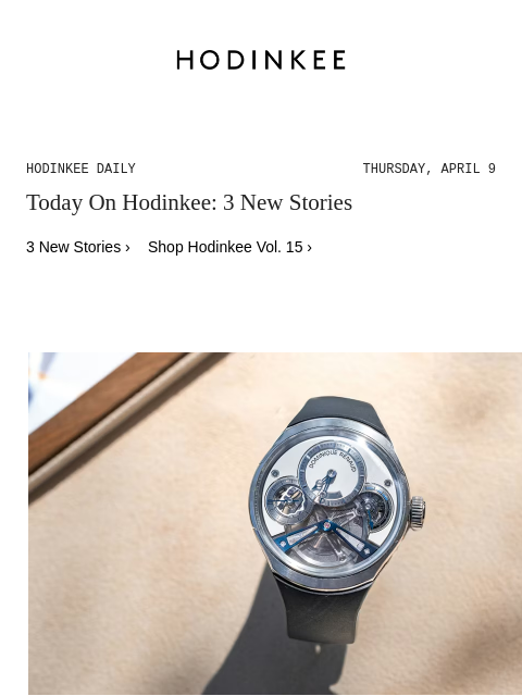 hodinkee newsletter: Hodinkee Daily | 04/09/2026