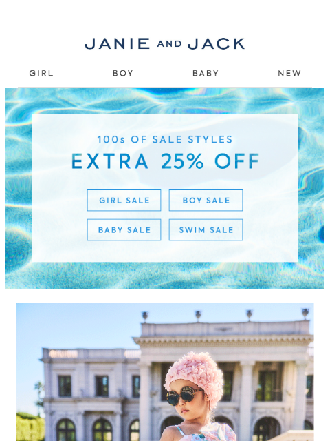 janieandjack newsletter: Sale on sale: extra 25% off so many styles