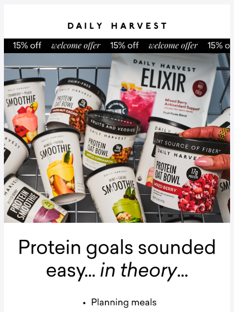 daily-harvest newsletter: Make protein a no-brainer