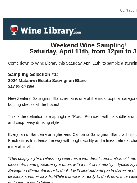 winelibrary newsletter: A new 95 Point Bordeaux stunner at our sampling ta...