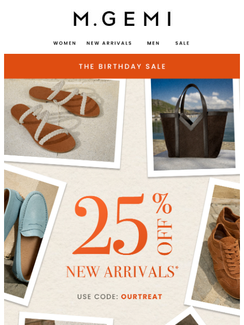 mgemi newsletter: 25% Off Brand-New Arrivals
