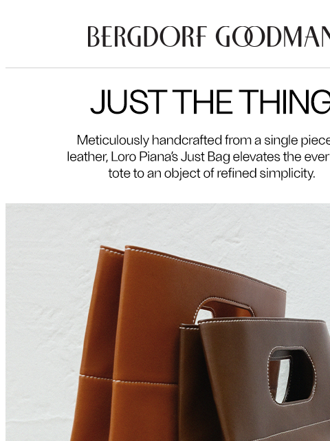 bergdorfgoodman newsletter: LORO PIANA’s Sleek New Bag