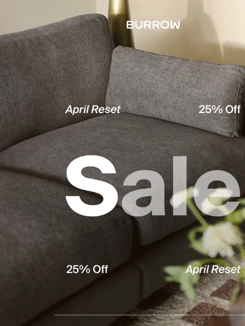 burrow newsletter: 25% OFF SITEWIDE