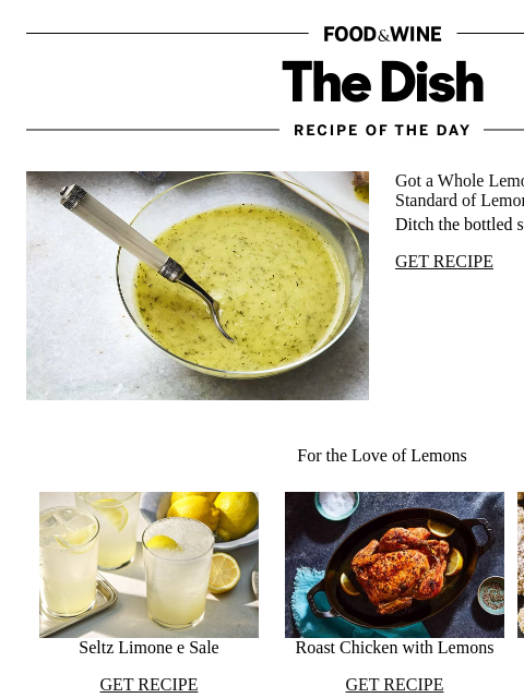 foodandwine newsletter: Whole Lemon Vinaigrette
