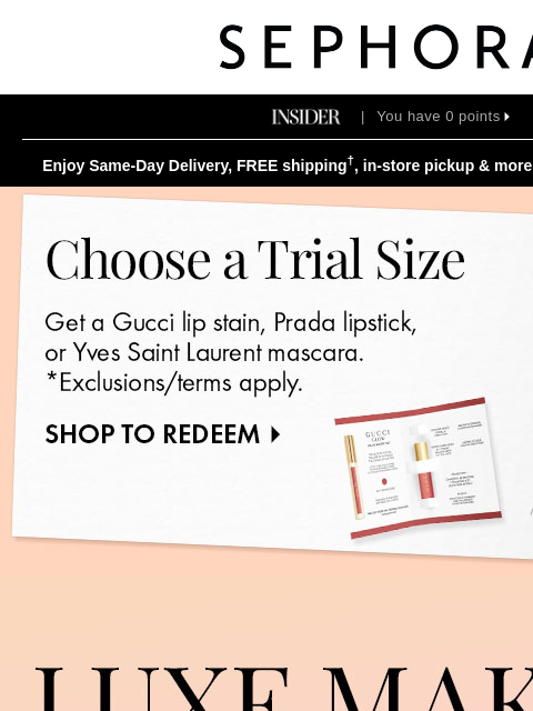 sephora newsletter: Repeat after us: “I deserve nice things” 👑