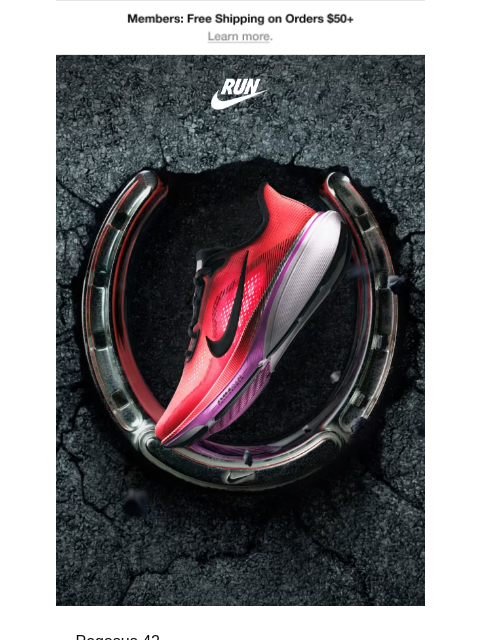 nike newsletter: Pegasus 42. Full Horsepower.
