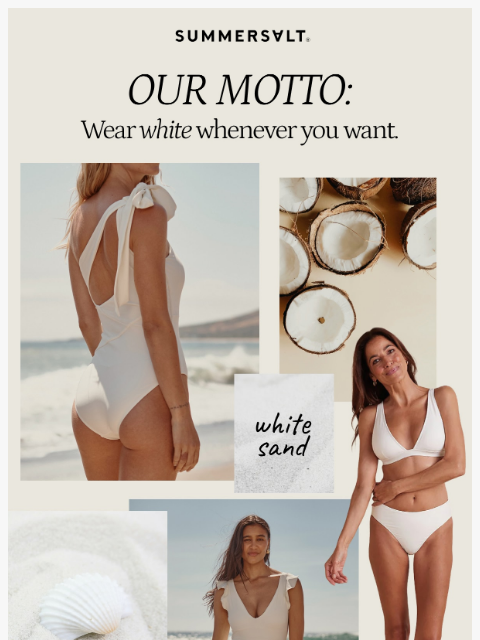 summersalt newsletter: SPRING 🤍 WHITES