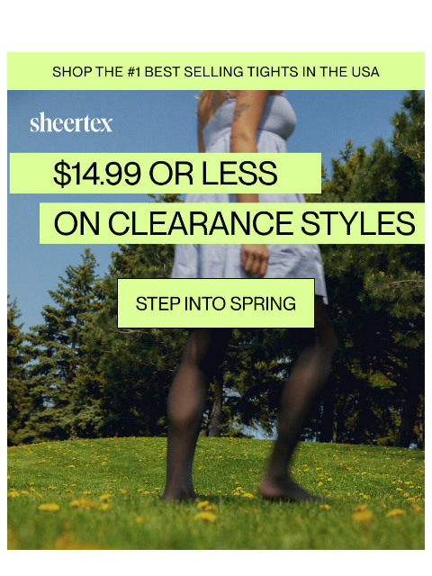 sheertex newsletter: Hello spring. Goodbye full price.