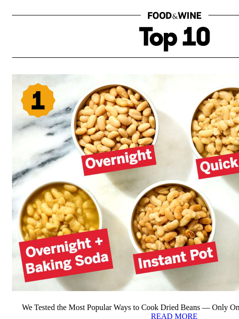 foodandwine newsletter: We Tested Ways to Cook Dried Beans — This One Work...