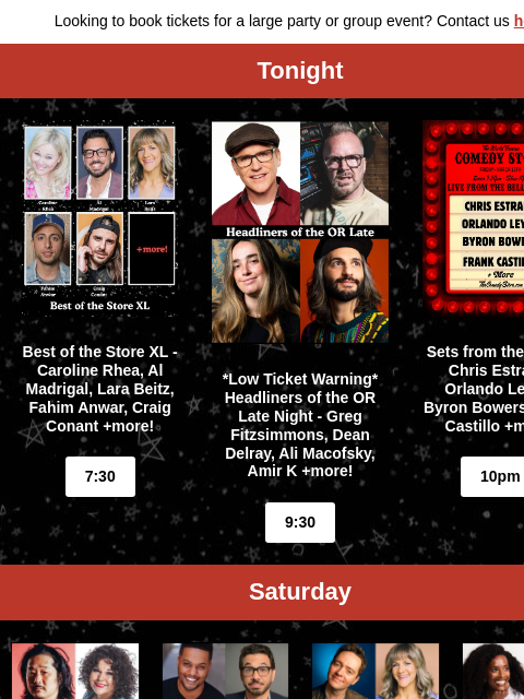 hive newsletter: Coming Up at The Store - Bobby Lee, David Spade, C...