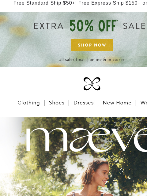 anthropologie newsletter: summer says wear more maeve