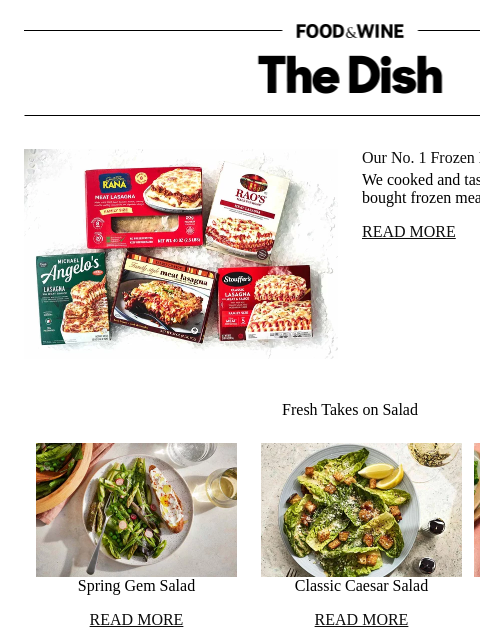 foodandwine newsletter: Our No. 1 Frozen Lasagna Pick Is Under $8