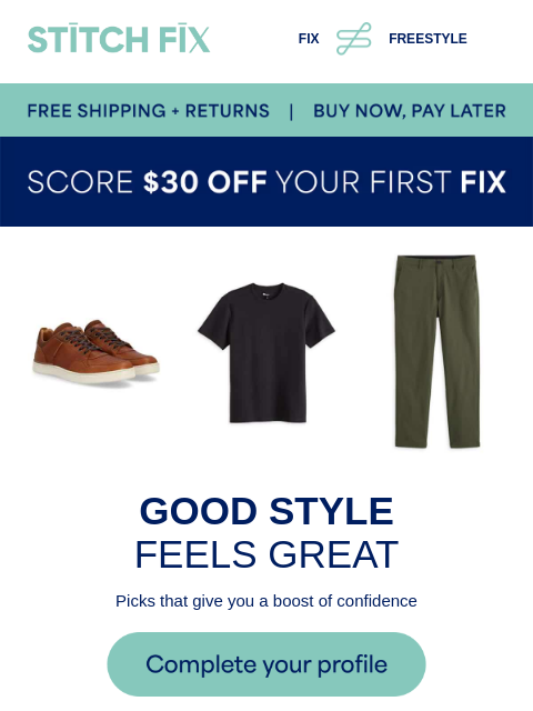 stitchfix newsletter: Special offer: $30 off your first order