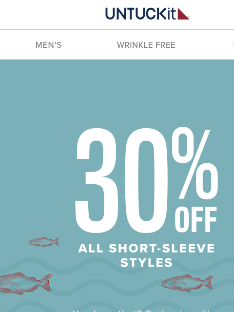 untuckit newsletter: 30% Off & In Your Size