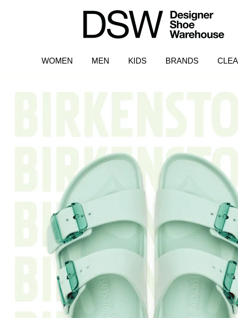 dsw newsletter: Birkenstock sandals in allll the colors >>>