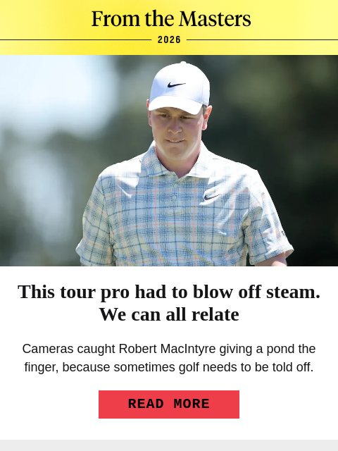 golfdigest newsletter: Tour pro's naughty Masters gesture gets noticed