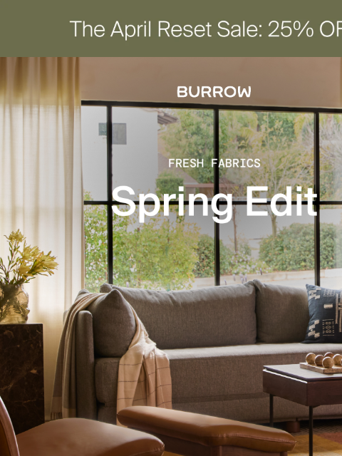 burrow newsletter: Fabrics ready for spring