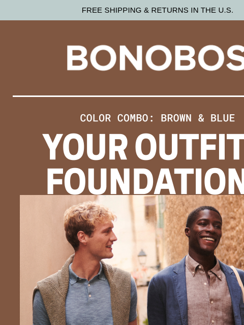 bonobos newsletter: Trending Combo: Browns & Blues