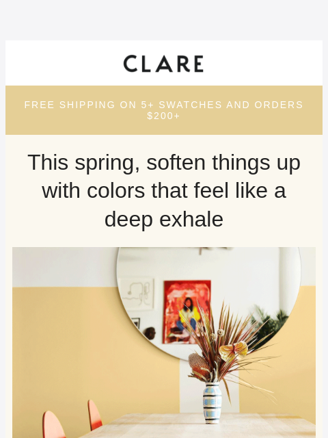 clare newsletter: Find your zen with these spring pastel paints!
