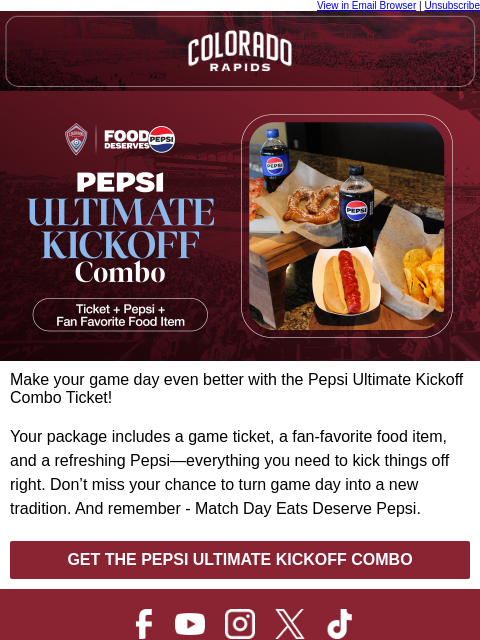 thecoloradorapids newsletter: Lock in your tickets and snacks for tomorrow’s Rap...