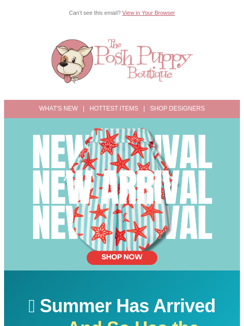 poshpuppyboutique newsletter: ☀️ New Arrivals Just Dropped — Summer Styles Are H...