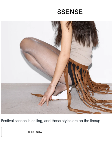 ssense newsletter: Festival Fits Incoming