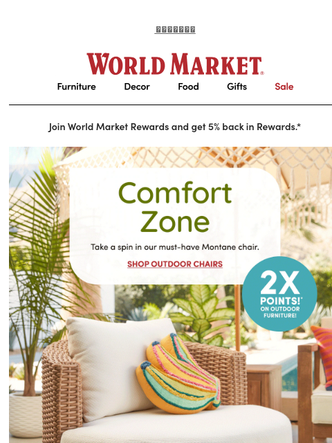 emailworldmarket newsletter: Head-turning outdoor chairs