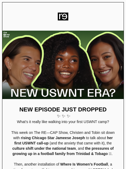 re-website newsletter: Rewriting Legacy with Jameese Joseph