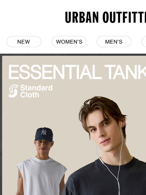 urbanoutfitters newsletter: Essential tees & tanks starting at $19