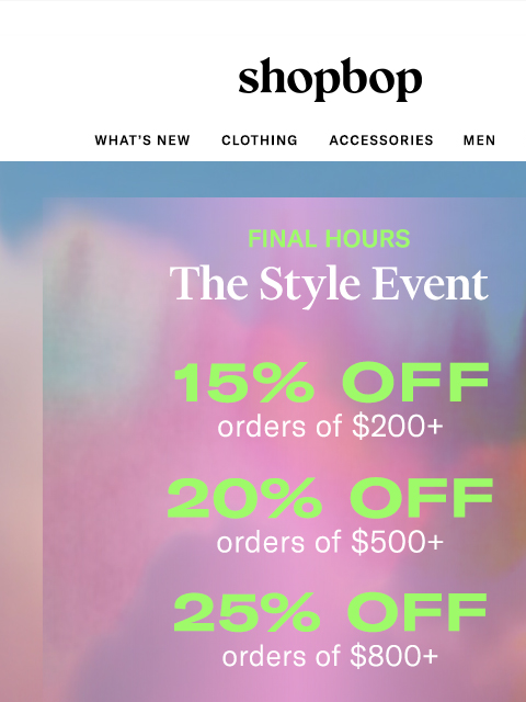 Use code STYLE ‌ ‌ ‌ ‌ ‌ ‌ ‌ ‌ ‌ ‌ ‌ ‌ ‌ ‌ ‌ ‌ ‌ ‌ ‌ ‌ ‌ ‌ ‌ ‌ ‌ ‌ ‌ ‌ ‌ ‌ ‌ ‌ ‌ ‌ ‌ ‌ ‌ ‌ ‌ ‌ ‌ ‌ ‌ ‌ ‌ ‌ ‌ ‌ ‌ ‌ ‌ ‌ ‌ ‌ ‌ ‌ ‌ ‌ ‌ ‌ ‌ ‌ ‌ ‌ ‌ ‌ ‌ ‌ ‌ ‌ ‌ ‌ ‌ ‌ ‌ ‌ ‌ ‌ ‌ ‌ ‌ ‌ ‌ ‌ ‌ ‌ ‌ ‌ ‌ ‌ ‌ ‌ ‌